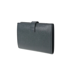 Celine Bi fold Calfskin Wallet Green Leather Strap